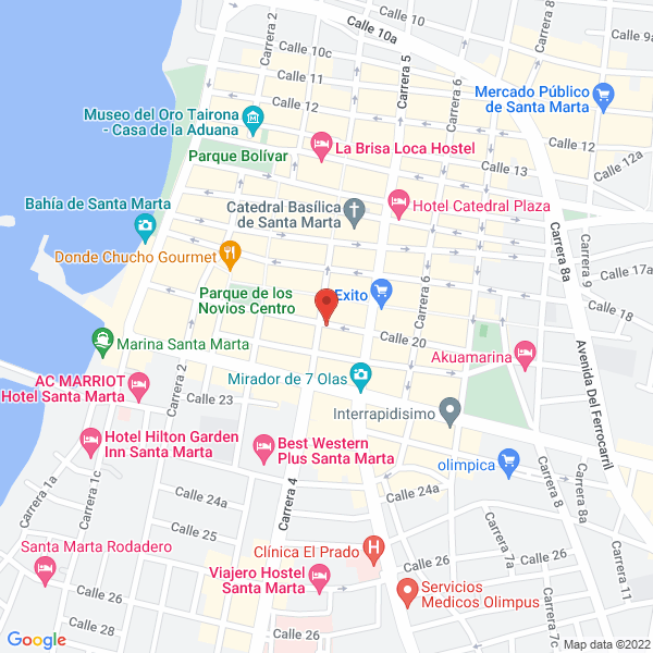 Map of Casa Rubia Taganga