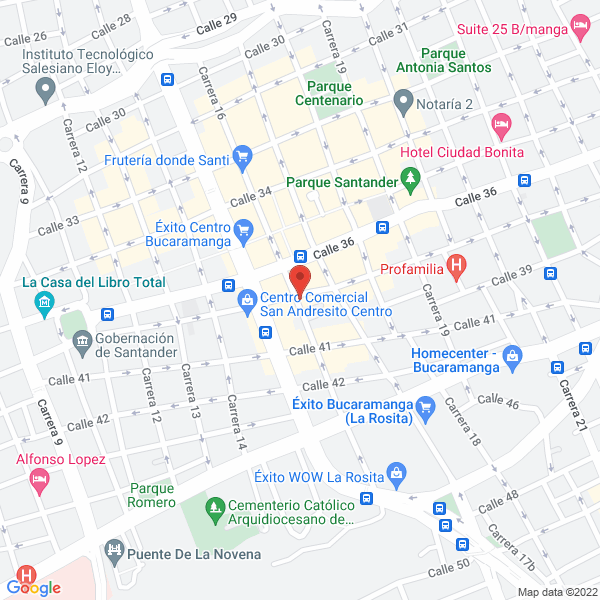 Map of Turismo Vive Colombia