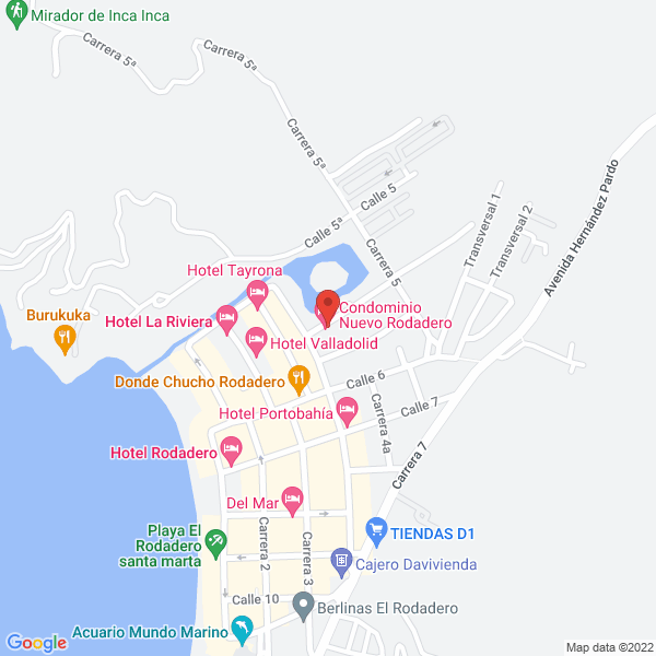 Map of Apartamento 706 Torre B Condominio Nuevo Rodadero