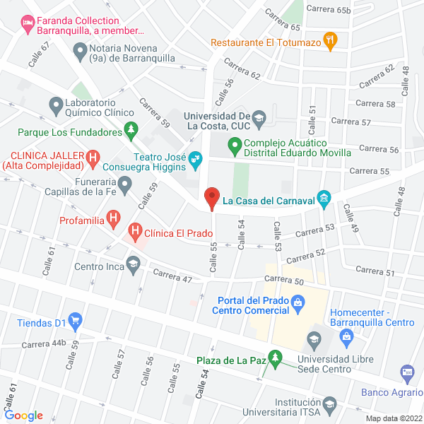 Map of Acosta & Turbay Construcciones Limitada