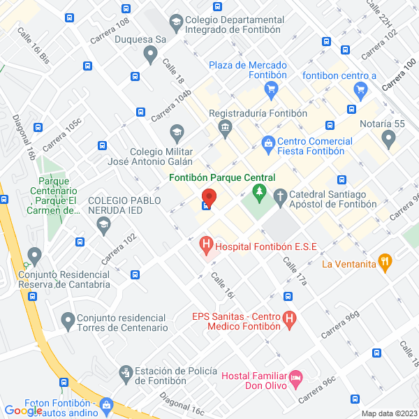 Mapa de Hospedaje Hotel Punto Cien