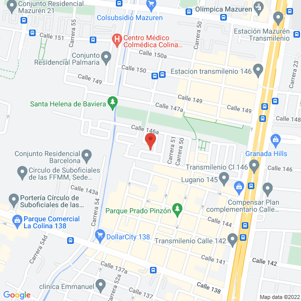 Mapa de A F M Grupo Empresarial Productos & Servicios Sas
