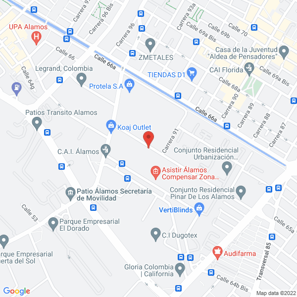 Mapa de Tintorería El Dorado S.A.S.