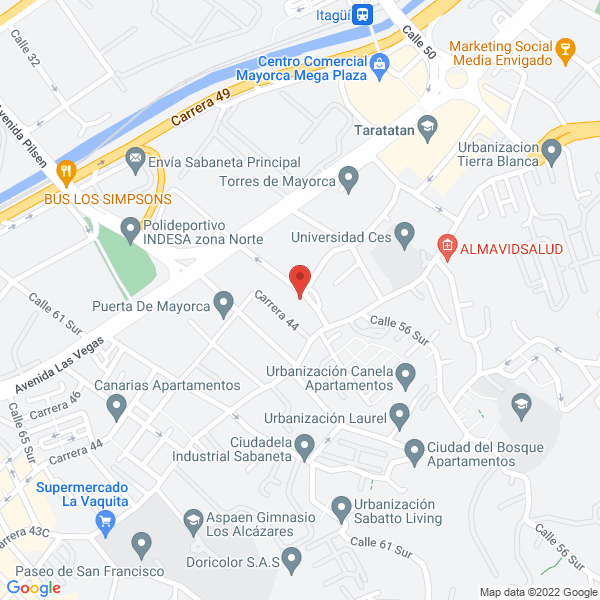 Mapa de Universal De Belleza M.C