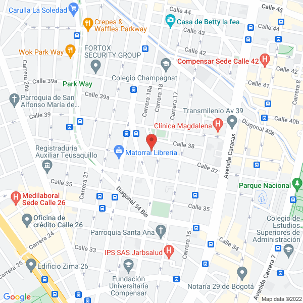 Mapa de Encuentros Con Cristo Colombia Ltda.