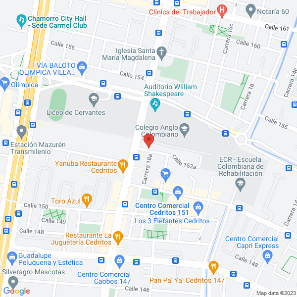 Mapa de Escuela Internacional De Formación En Psicoterapia Sophia S.A.S.