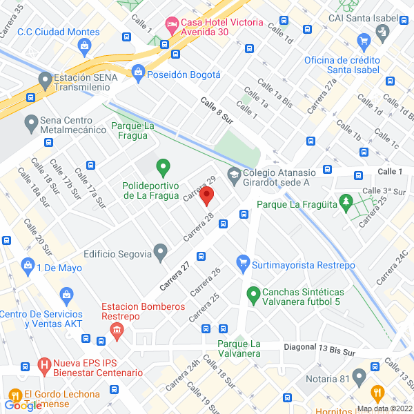 Mapa de Rojas Suministros S.A.S