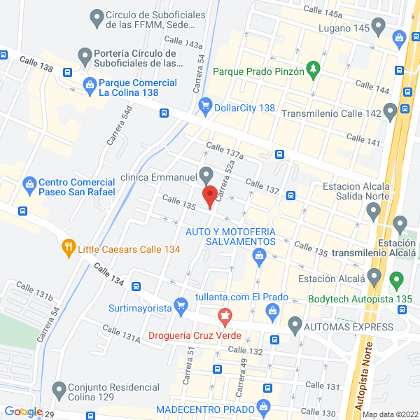Mapa de Rojaser Asesorías Especializadas Ltda.