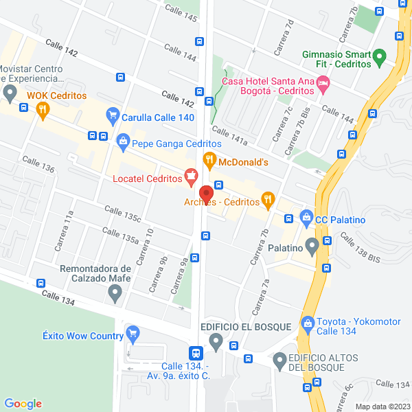 Mapa de Sandra Arias Medicina Biológica Y Terapia Celular S.A.S.