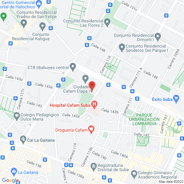 Mapa de Sociedad De Cirugía De Torax S.A.S.