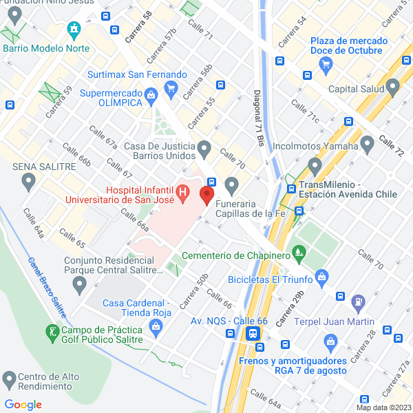 Mapa de Sociedad De Neurocirugia Del Hospital Infantil De San José S.A.S.