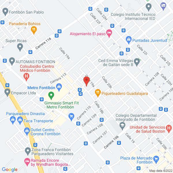 Mapa de Solar Cargo Sucursal Colombia