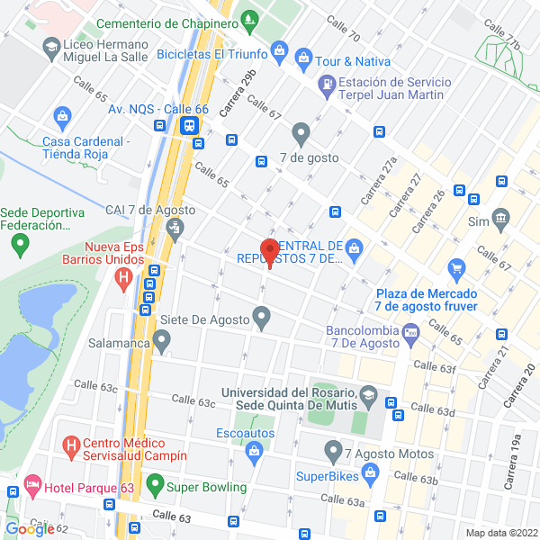 Mapa de Todovidrios Autos H&N