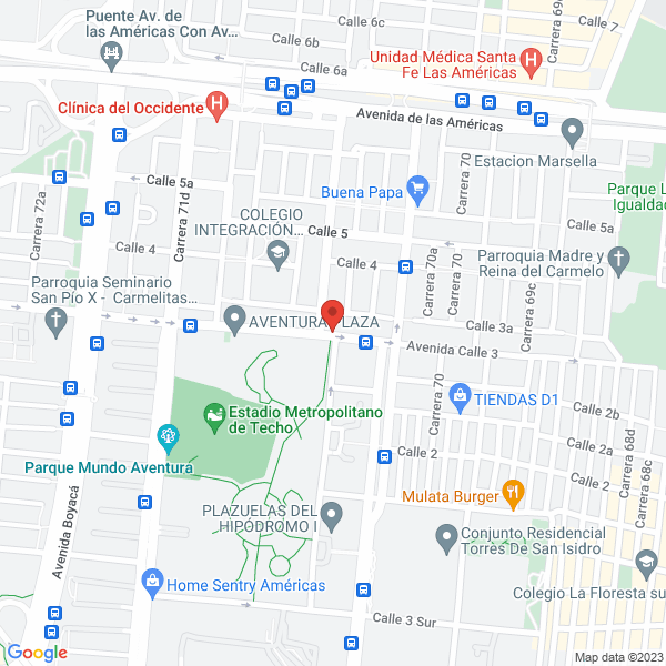 Mapa de Trabajamos En Seguridad Social Tes S.A.S.