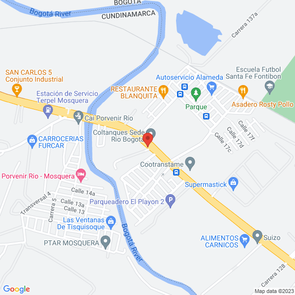 Mapa de Transportes Especiales Y Camabajas Tg Ltda.