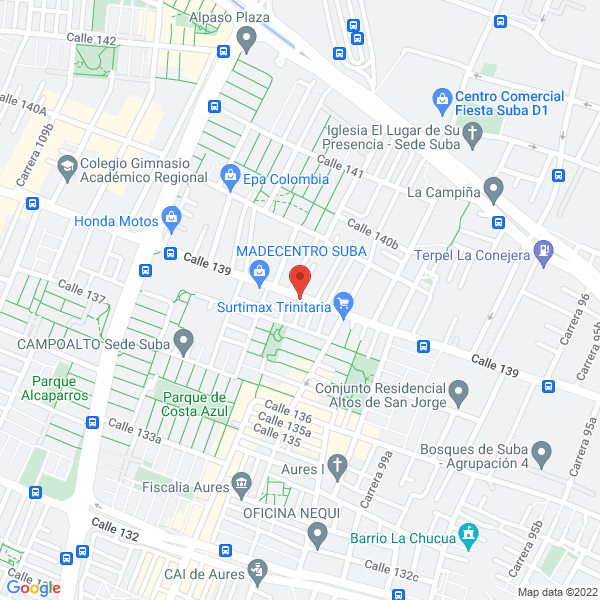 Mapa de Comercializadora Supercomercial De Suba