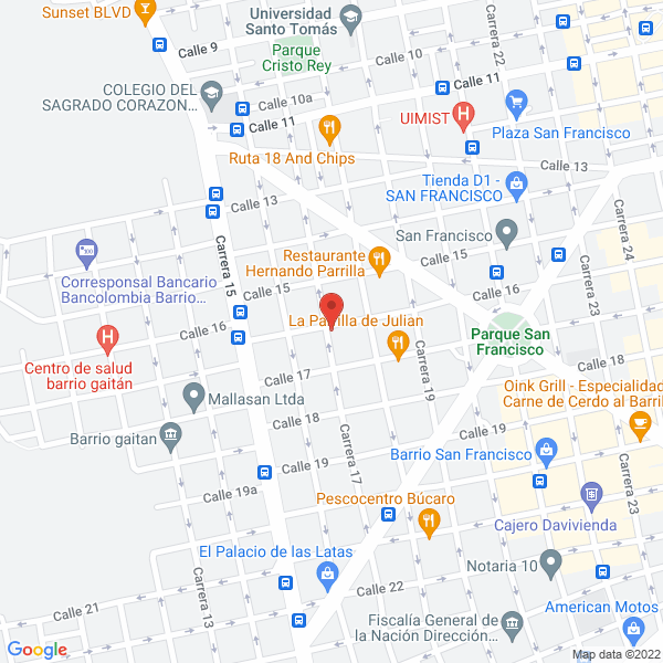 Map of Asados Mister Chicken