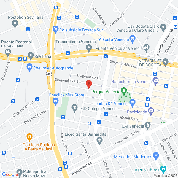 Mapa de Pasteleria El Imperio Del Ponque