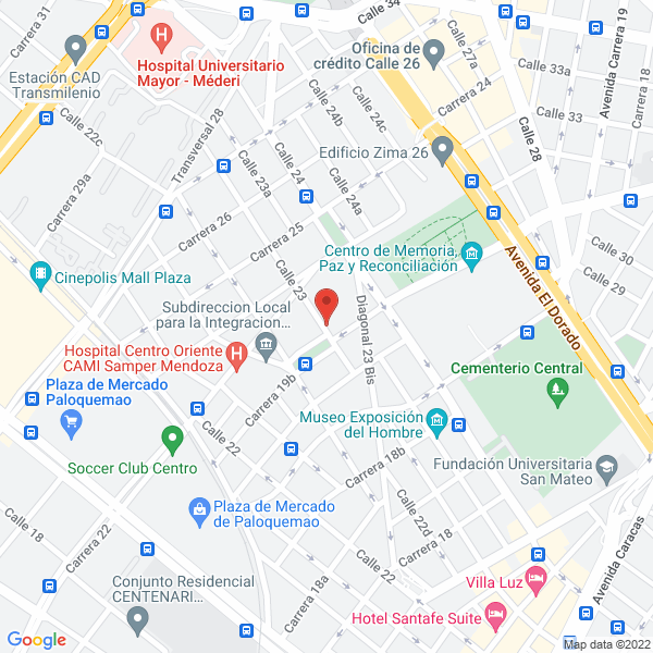 Mapa de Investa Holding S.A.S.