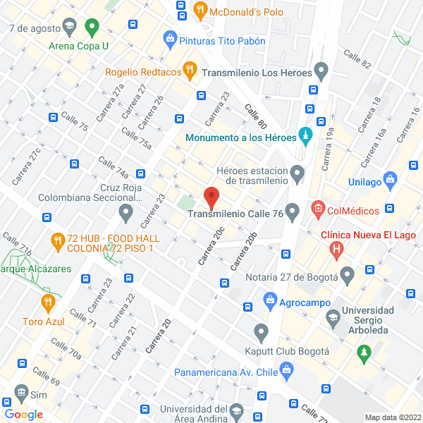 Mapa de Laboratorio Homeopático Alemán Ltda.