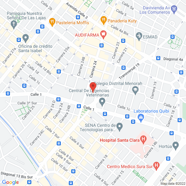 Mapa de Oxxus Química Sas