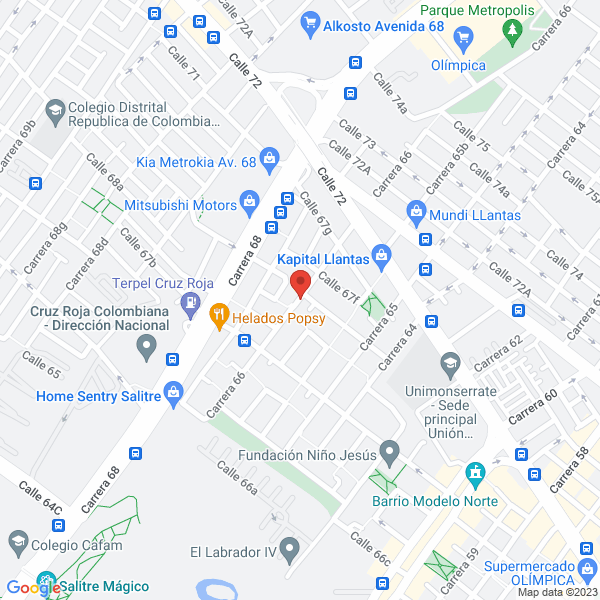 Mapa de Vigonsa Ltda. Vigilancia González Sánchez Ltda.