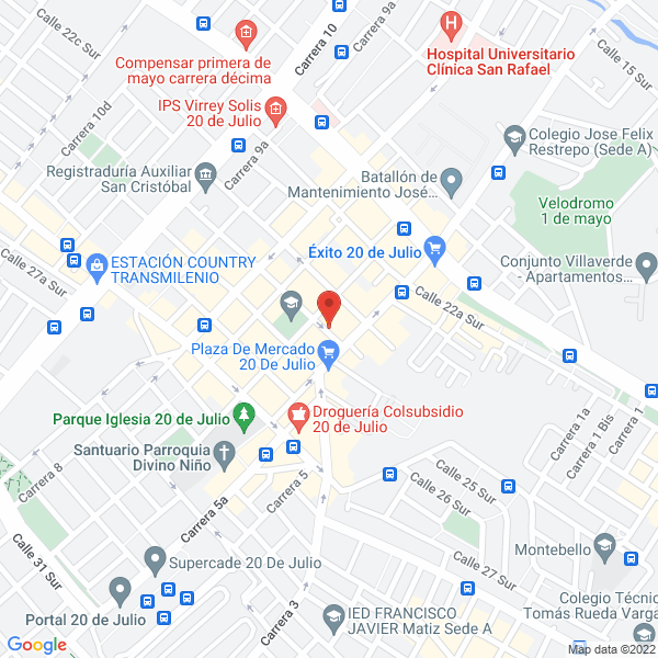 Mapa de Policlinica Veterinaria 20 De Julio