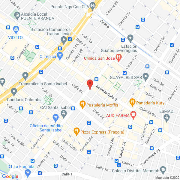 Mapa de Veterinaria Clinipet