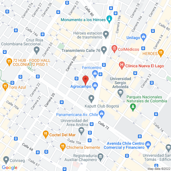 Mapa de Bell Chem Internacional S. A.