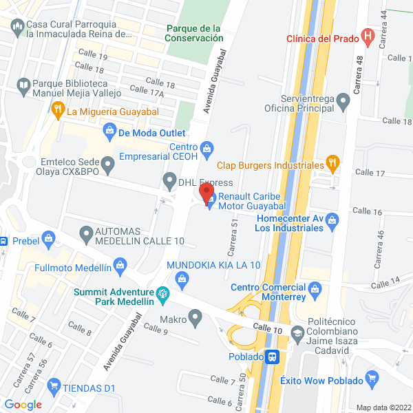 Mapa de Caribe Motor De Medellín S.A.
