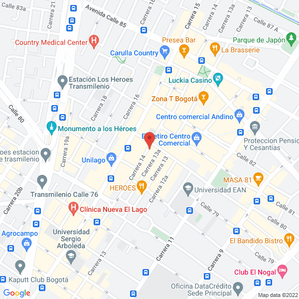 Mapa de Constructora Canaán S.A.