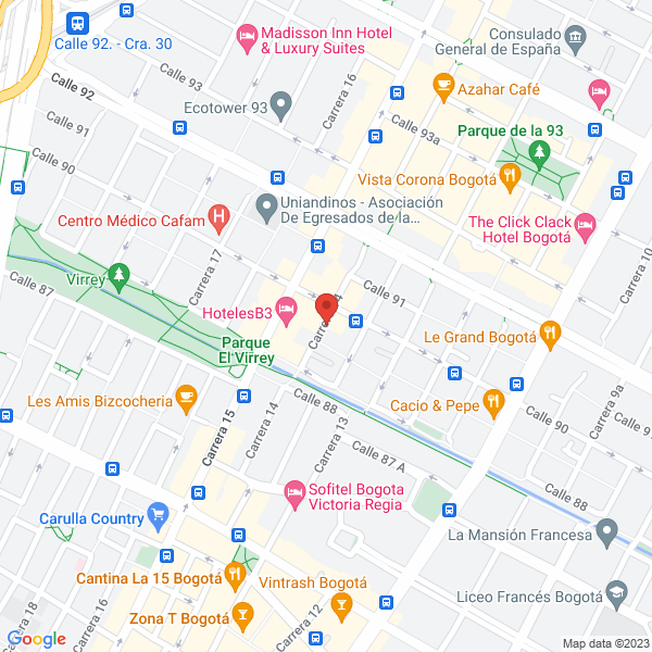 Mapa de Hospitality Technologies S.A. Sucursal Colombia
