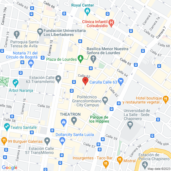 Mapa de Centro Odontolourdes Especializado - Dra. Martha Lucía Niño