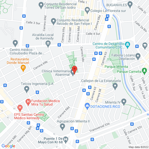 Mapa de Clinica Abanimal