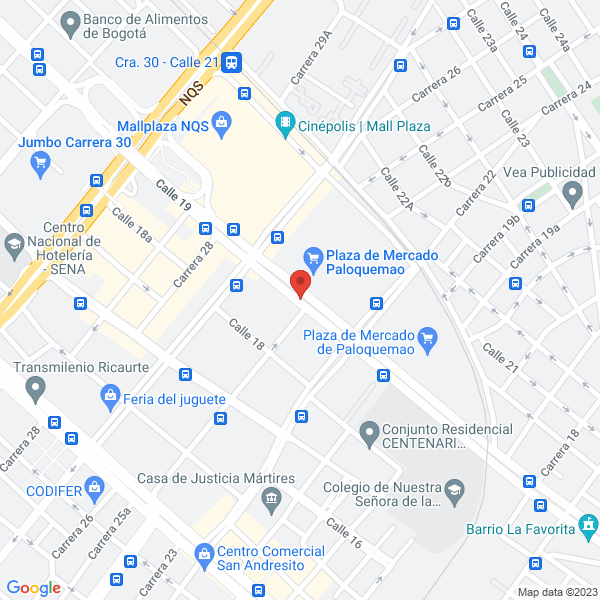 Mapa de Representaciones Y Distribuciones Cali Ltda.