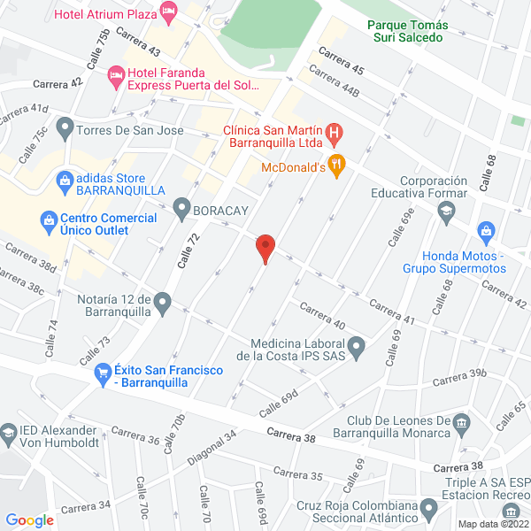 Map of Dr Rolando Palacio Mckinley