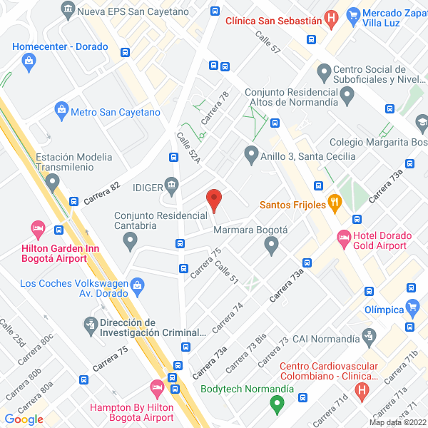 Mapa de H&S Comercio Multinacional Sas