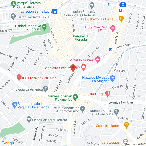 Mapa de Corporación De Arte Y Poesía Prometeo