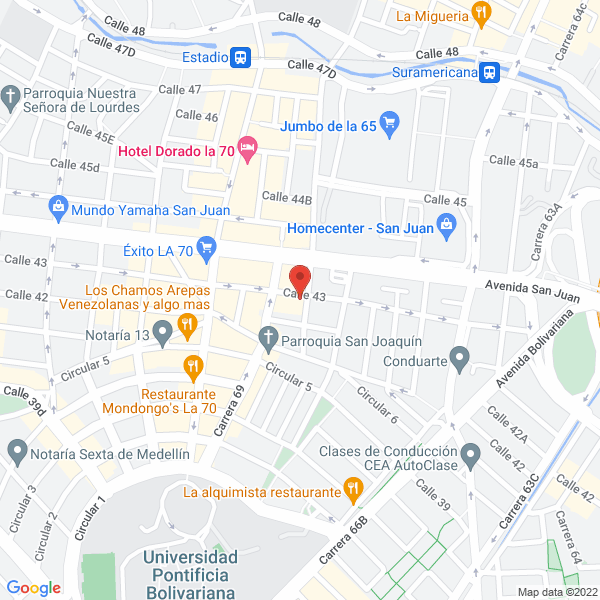 Mapa de Sala De Masajes Rostros