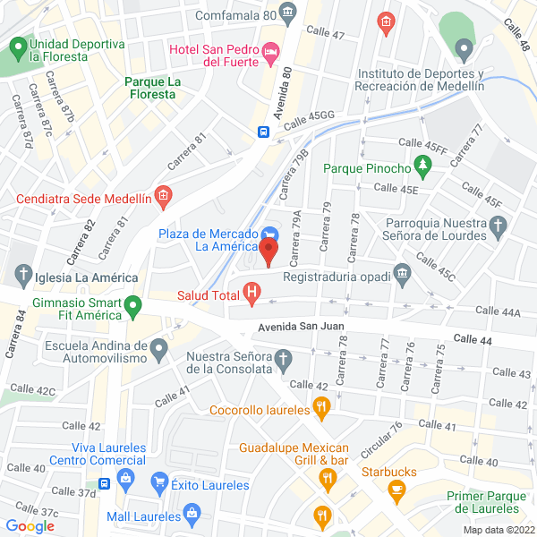 Mapa de Plaza De Mercado La América