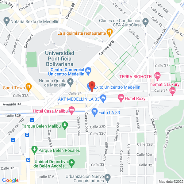 Mapa de Notaria Quinta De Medellín
