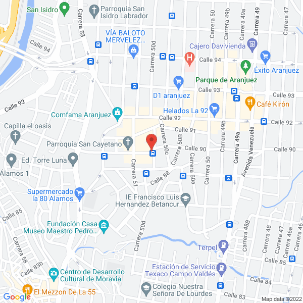 Mapa de Uniplast Medellín