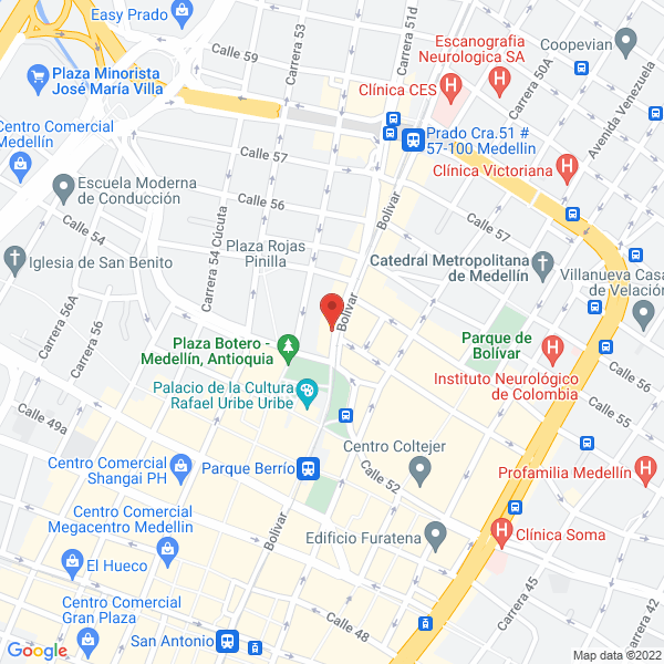Mapa de Restaurante Vegetariano Itagui