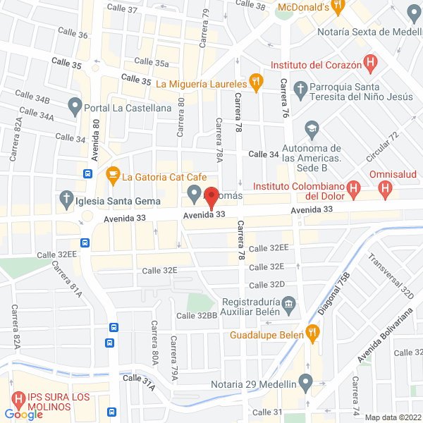 Mapa de Estética Y Belleza Natural S.A.S.