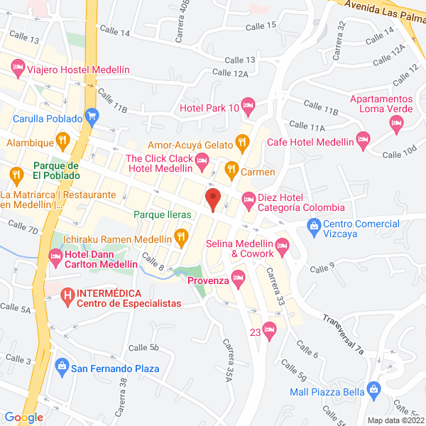 Mapa de Brosty Poblado