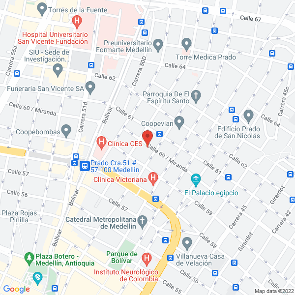 Mapa de Centro De Rehabilitación Progresar Ltda.