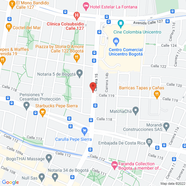 Mapa de Lonja Inmobiliaria De Bogotá D.C.