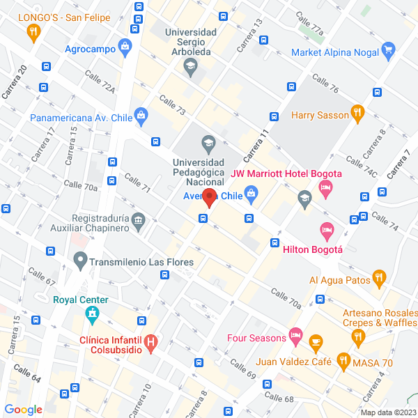 Mapa de Avaluadores Profesionales Asociados Apra S.A.S.