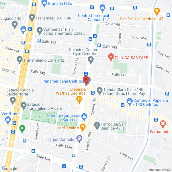 Mapa de Panamericana