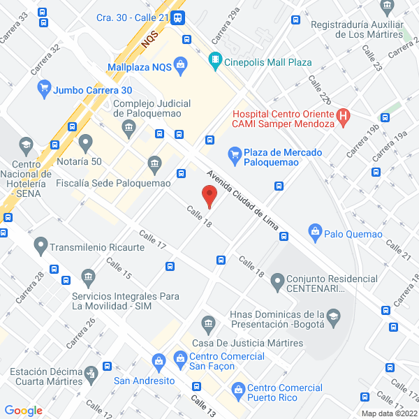 Mapa de Ferretería Forero S.A.